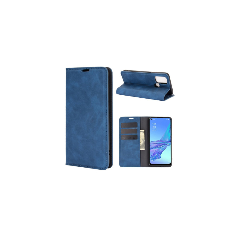 Pochette à rabat Bleu pour Oppo A53
