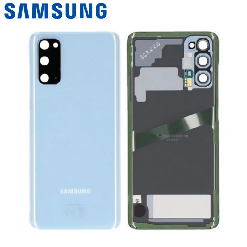 Vitre arrière Samsung Galaxy S20 4G (G980F), S20 5G (981B) Bleu