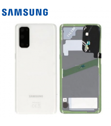 Vitre arrière Samsung Galaxy S20 4G (G980F), S20 5G (981B) Blanc