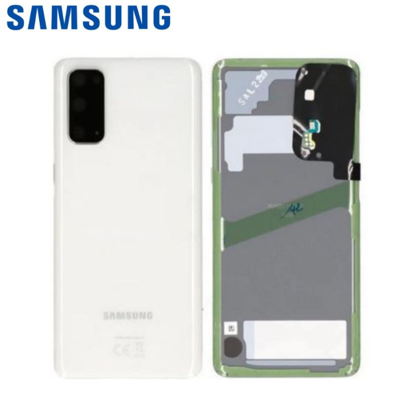 Vitre arrière Samsung Galaxy S20 4G (G980F), S20 5G (981B) Blanc