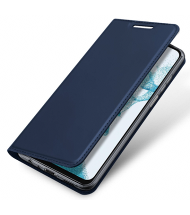 Etui Portefeuille Skin Pro Dux Ducis pour IPhone 12 Mini Bleu