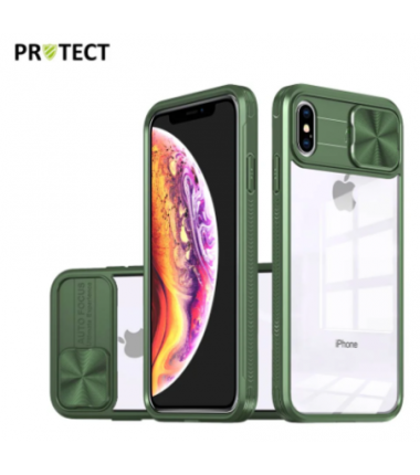 Coque de Protection IE PROTECT pour iPhone X /iPhone XS Vert Fonce