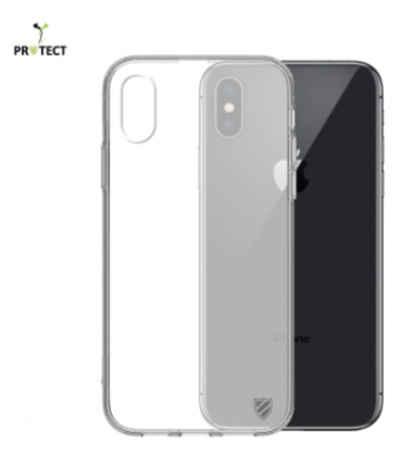 Coque Silicone PROTECT pour iPhone X/ iPhone XS Transparent