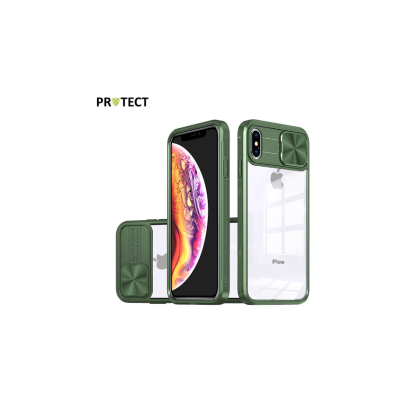 Coque de Protection IE PROTECT pour iPhone XR Vert Fonce