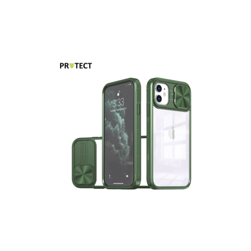 Coque de Protection IE PROTECT pour iPhone 12 Vert Fonce