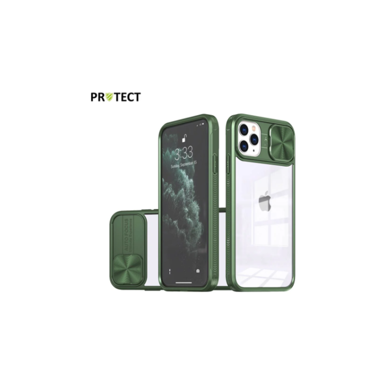 Coque de Protection IE PROTECT pour iPhone 15 Pro Vert Fonce