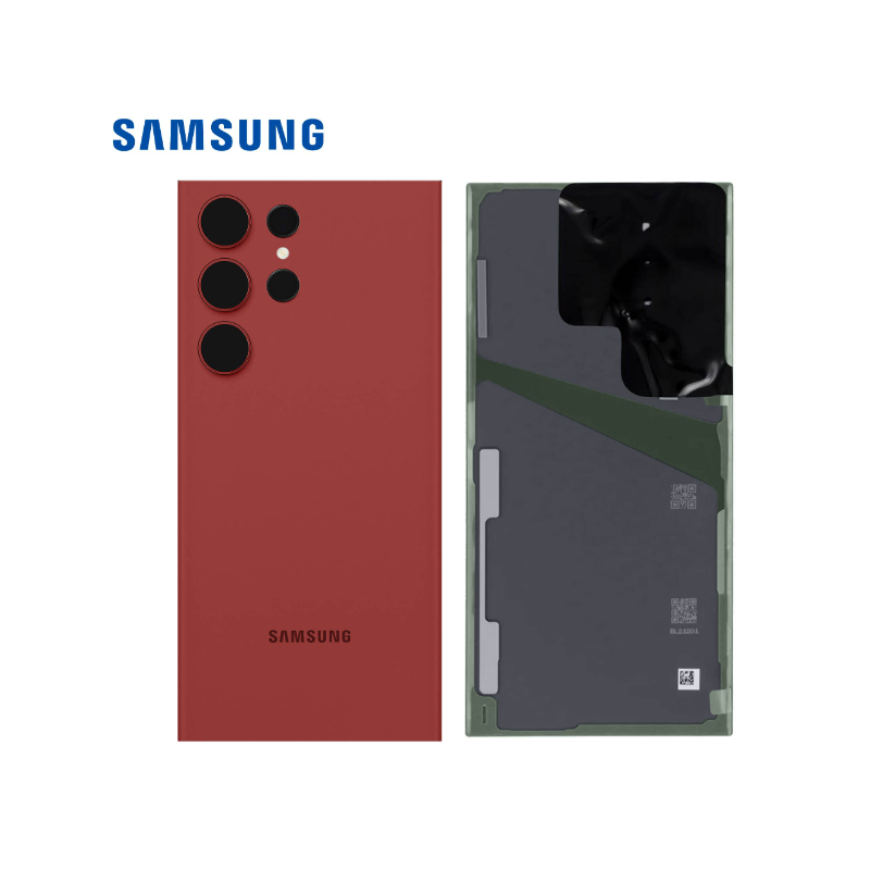 Vitre Arriere Samsung Galaxy S23 Ultra Rouge (S918B)