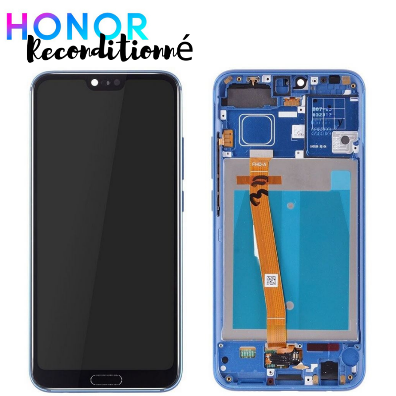 Accessoire Téléphone Honor 10 Cache Batterie Arrière Bleu De Rechange Pour Honor 10 (modèles COL-L29 / COL-AL10) Coque Remplacement COL-L29