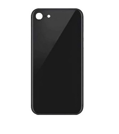 Vitre arrière "BIG HOLE" pour iPhone 8 / SE 2020 Noir