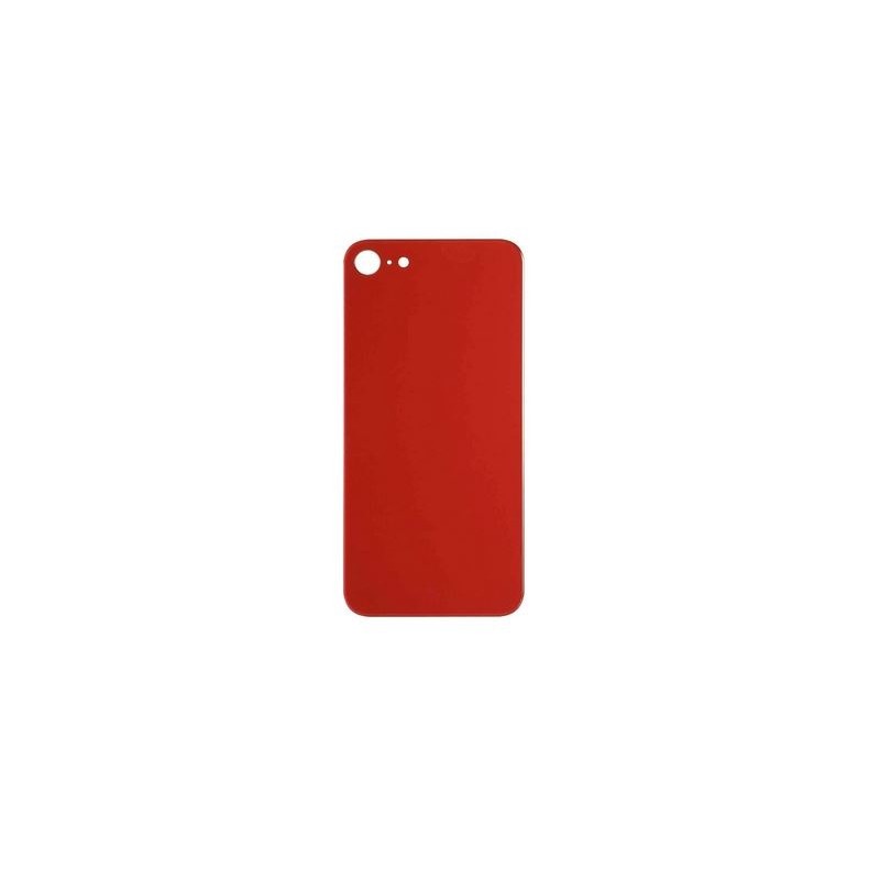 Vitre arrière "BIG HOLE" pour iPhone 8 / SE 2020 Rouge