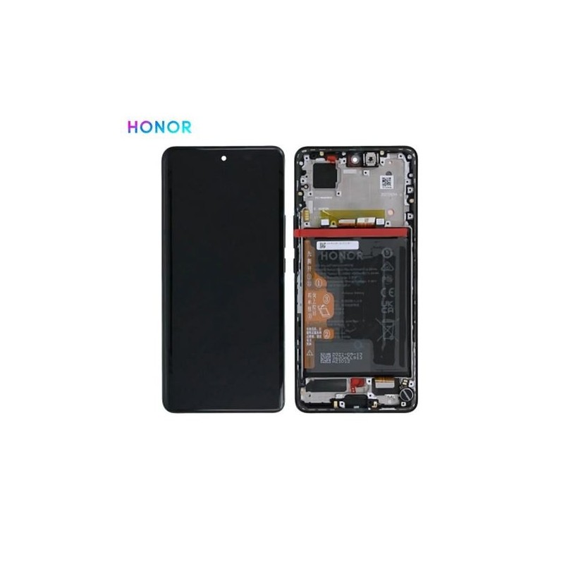 Vitre Arrière Avec Cache Batterie Et Lentille Caméra Pour Honor 50 Couleur Noir Minuit - Neuf