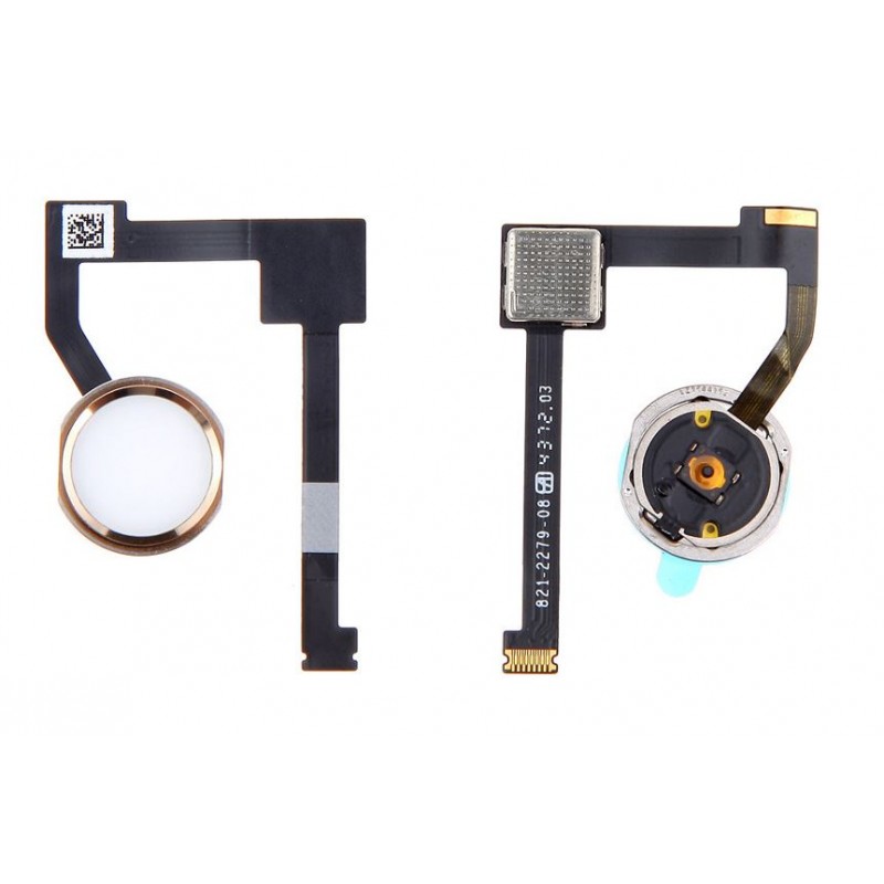 Bouton Home complet pour iPad Air 2, iPad Mini 4, iPad Pro 12.9" Or Bouton Home complet pour iPad Air 2, iPad Mini 4, iPad Pro 12.9" Or