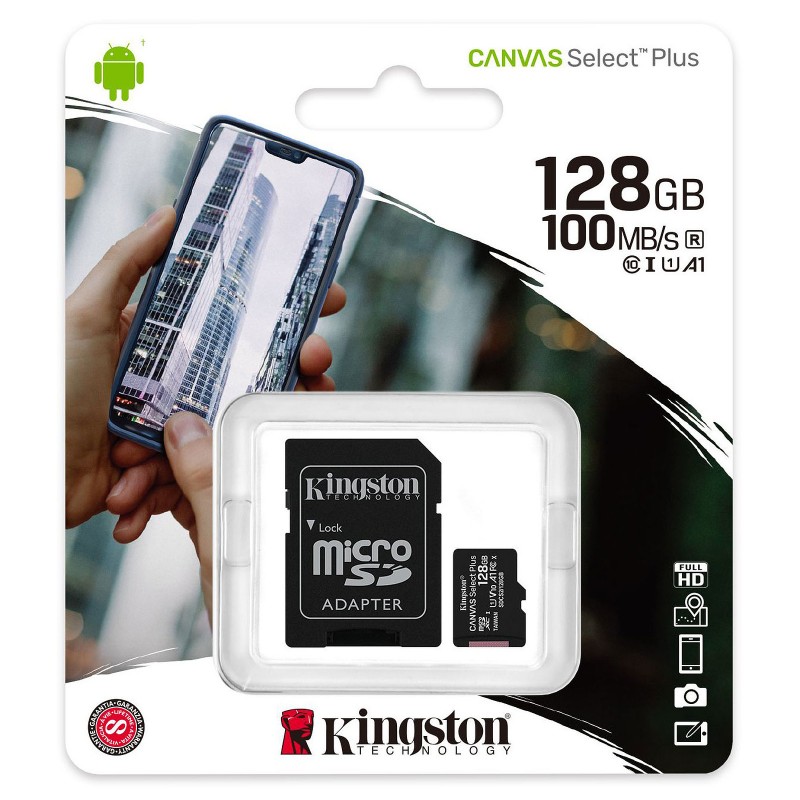 KINGSTON Canvas Select Plus microSD 128GO