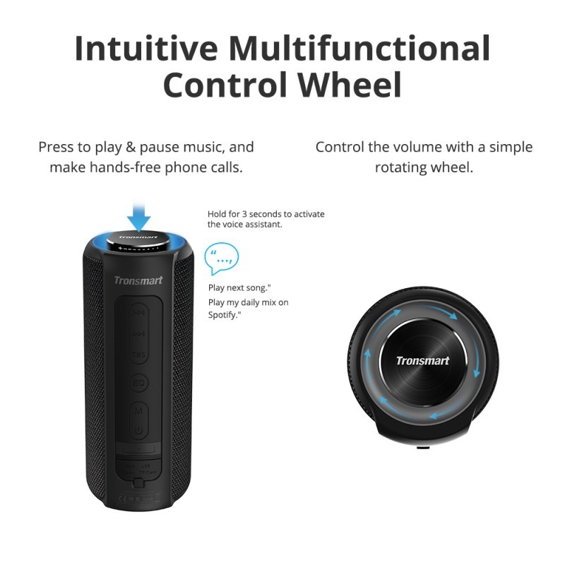 TRONSMART Enceinte Bluetooth 40W (T6 Plus) Noir