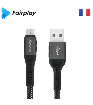 Câble Fairplay ALVA S2 USB à Micro-USB 1m Noir