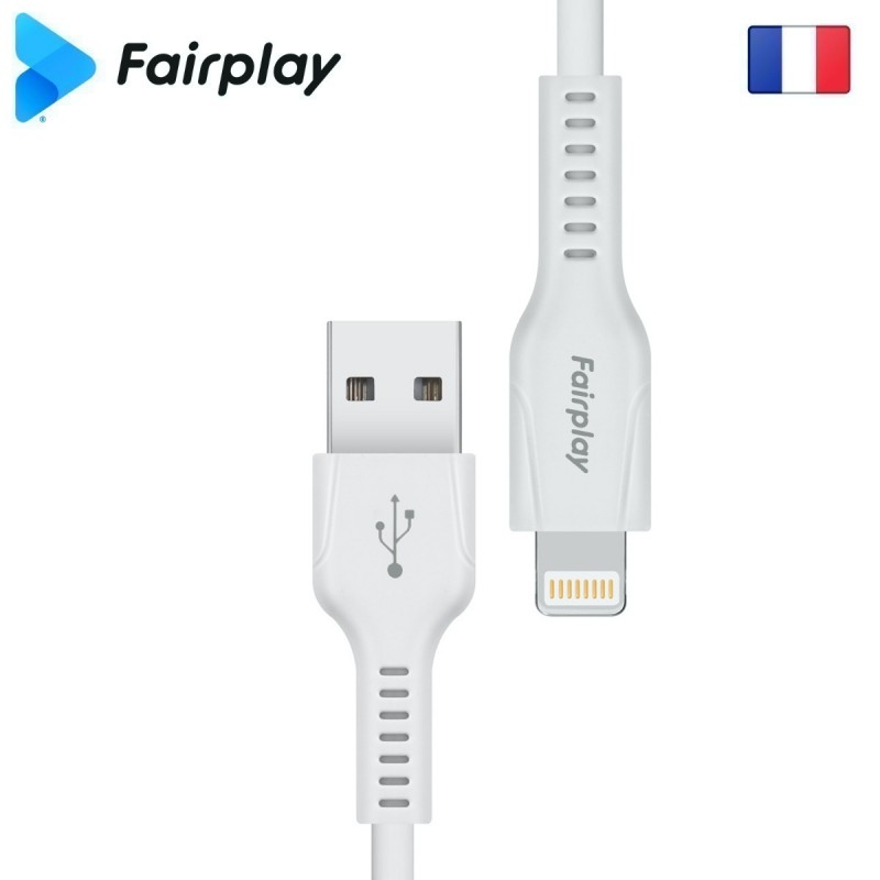 Câble Fairplay LIRIO S2 USB à Lightning 1m Blanc