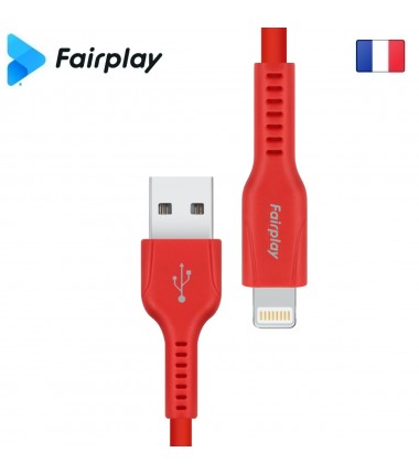 Câble Fairplay LIRIO S2 USB à Lightning 1m Rouge