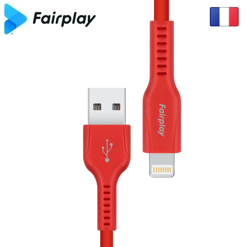 Câble Fairplay LIRIO S2 USB à Lightning 1m Rouge