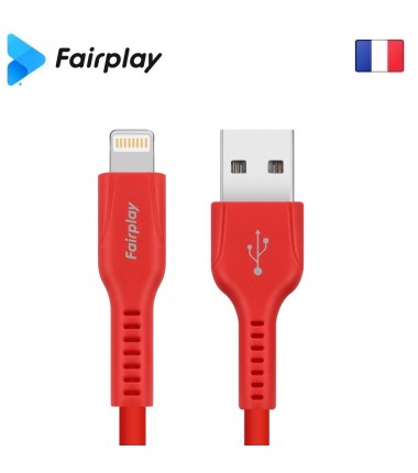 Câble Fairplay LIRIO S2 USB à Lightning 1m Rouge