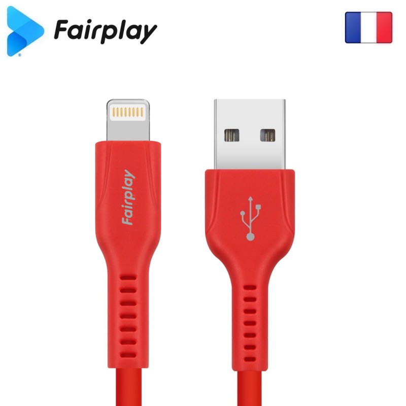 Câble Fairplay LIRIO S2 USB à Lightning 1m Rouge