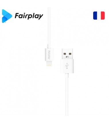 Lot 100x Câble Fairplay SENECIO USB à Lightning 1m (BULK) Blanc