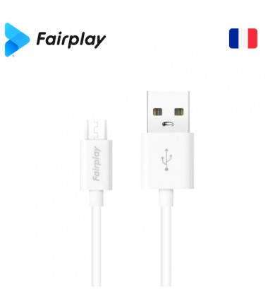 Lot 100x Câble Fairplay SENECIO USB à Micro-USB 1m (BULK) Blanc