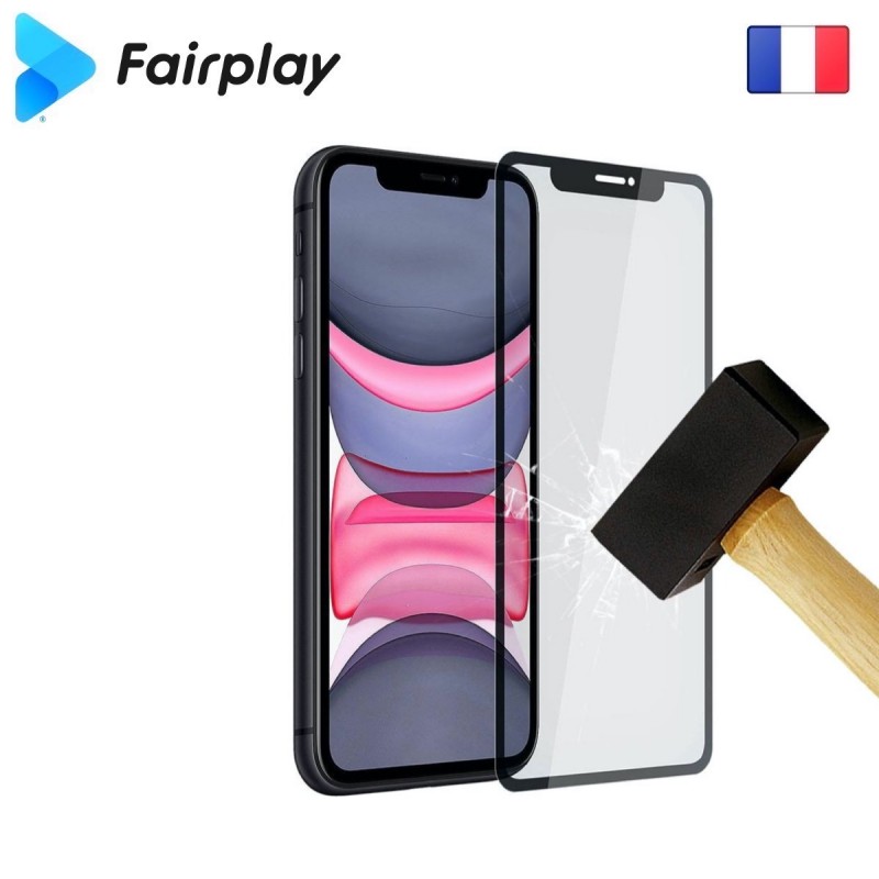 Verre trempé Fairplay Full 3D pour iPhone 6/6S Blanc